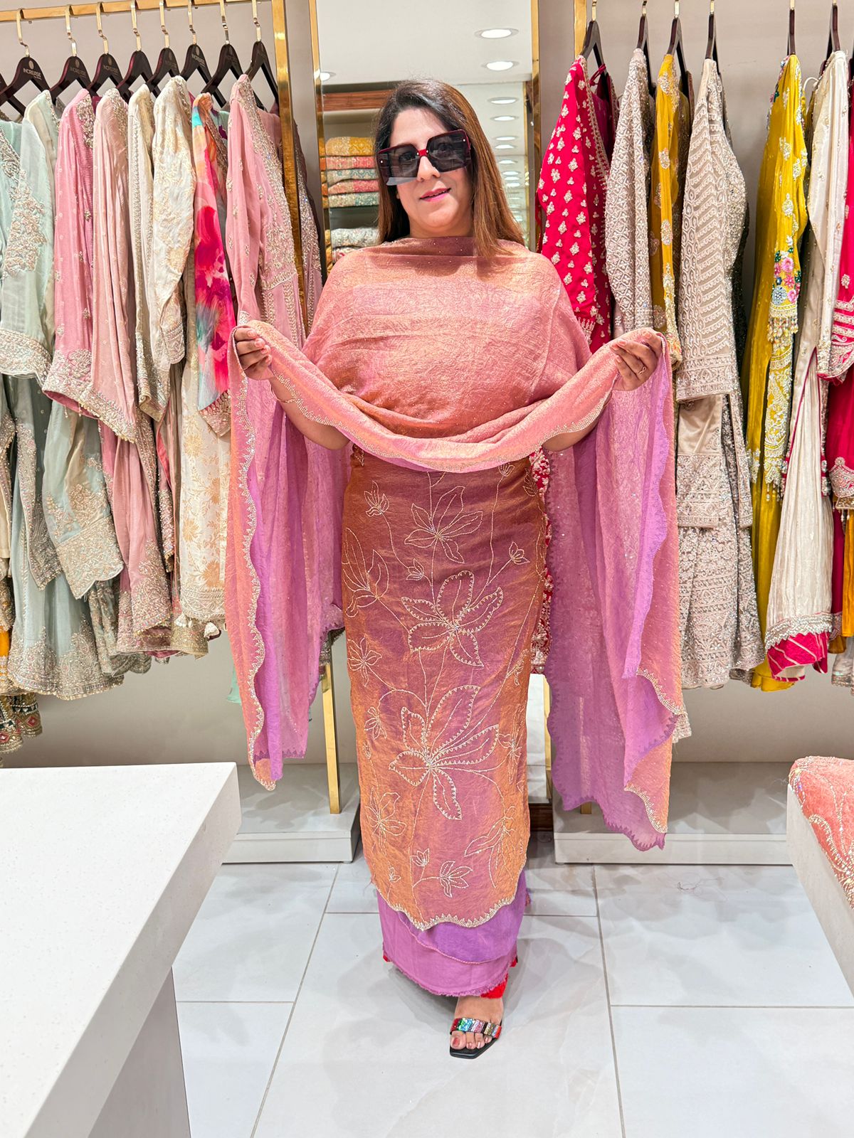 Pure Glass Tissue Occasion Wear