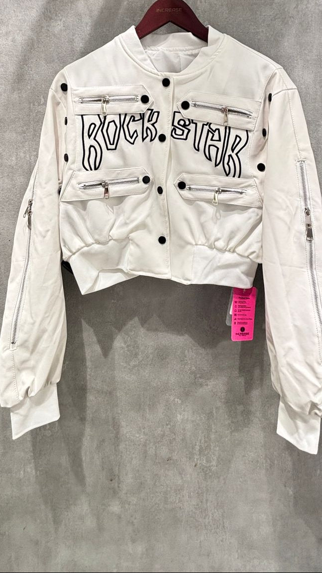 Women's Streetwear Motorcycle Cropped Jacket