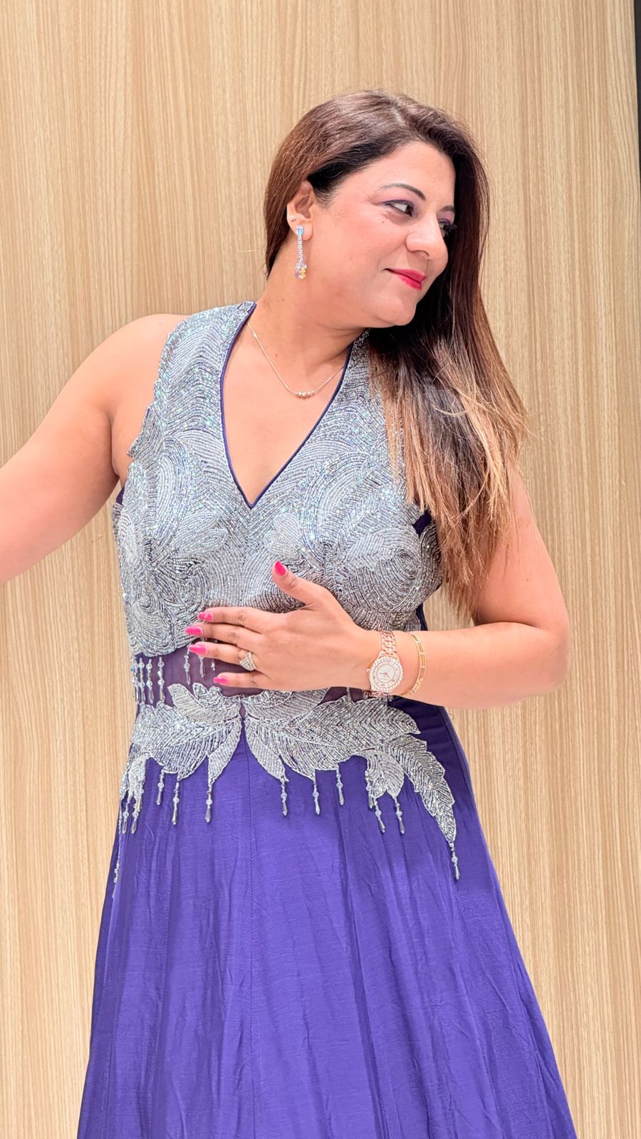 Stylish Partywear Georgette Gown Dress by Increase Fashion