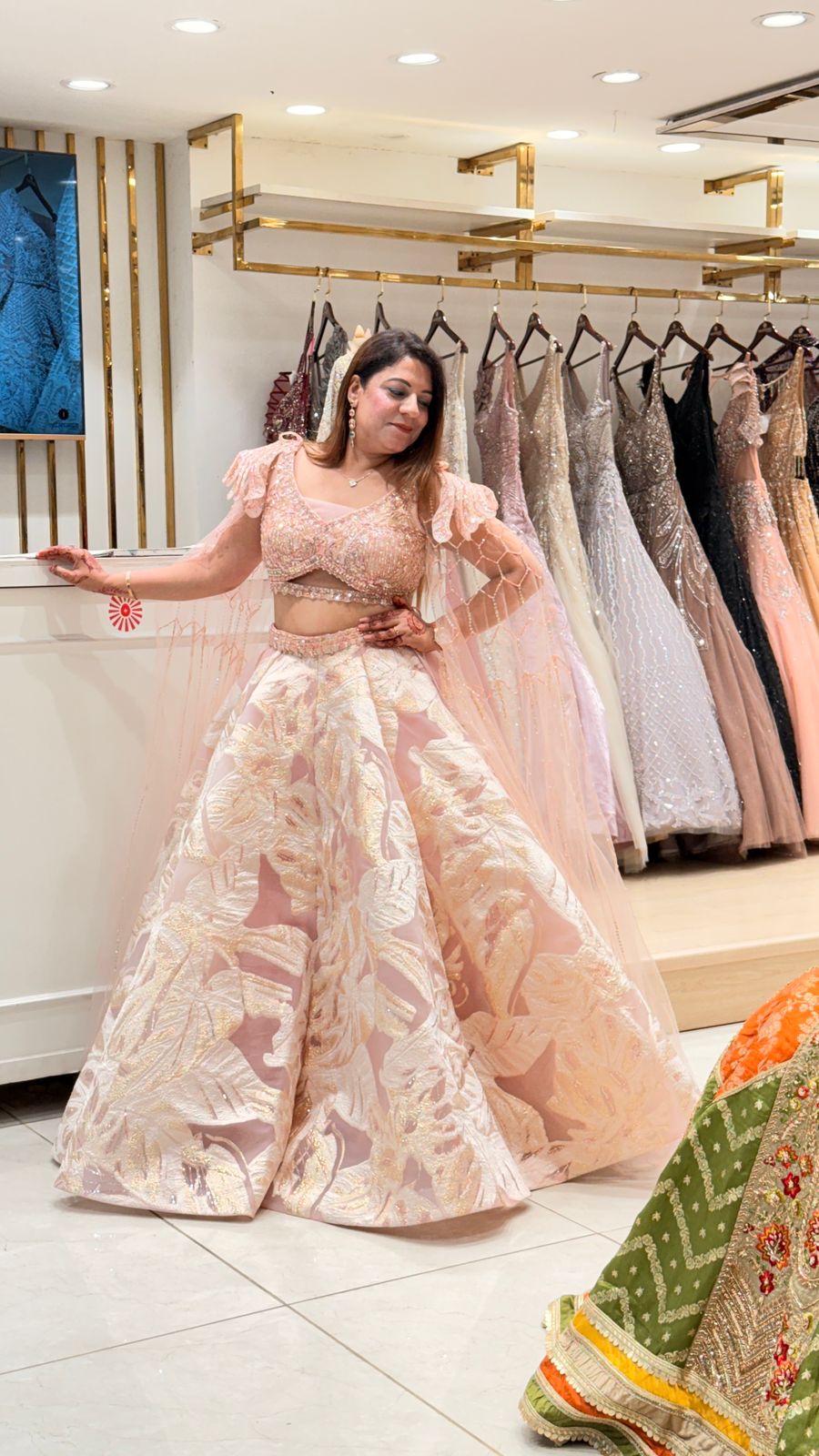Blush Pink Embroidered Lehenga Set