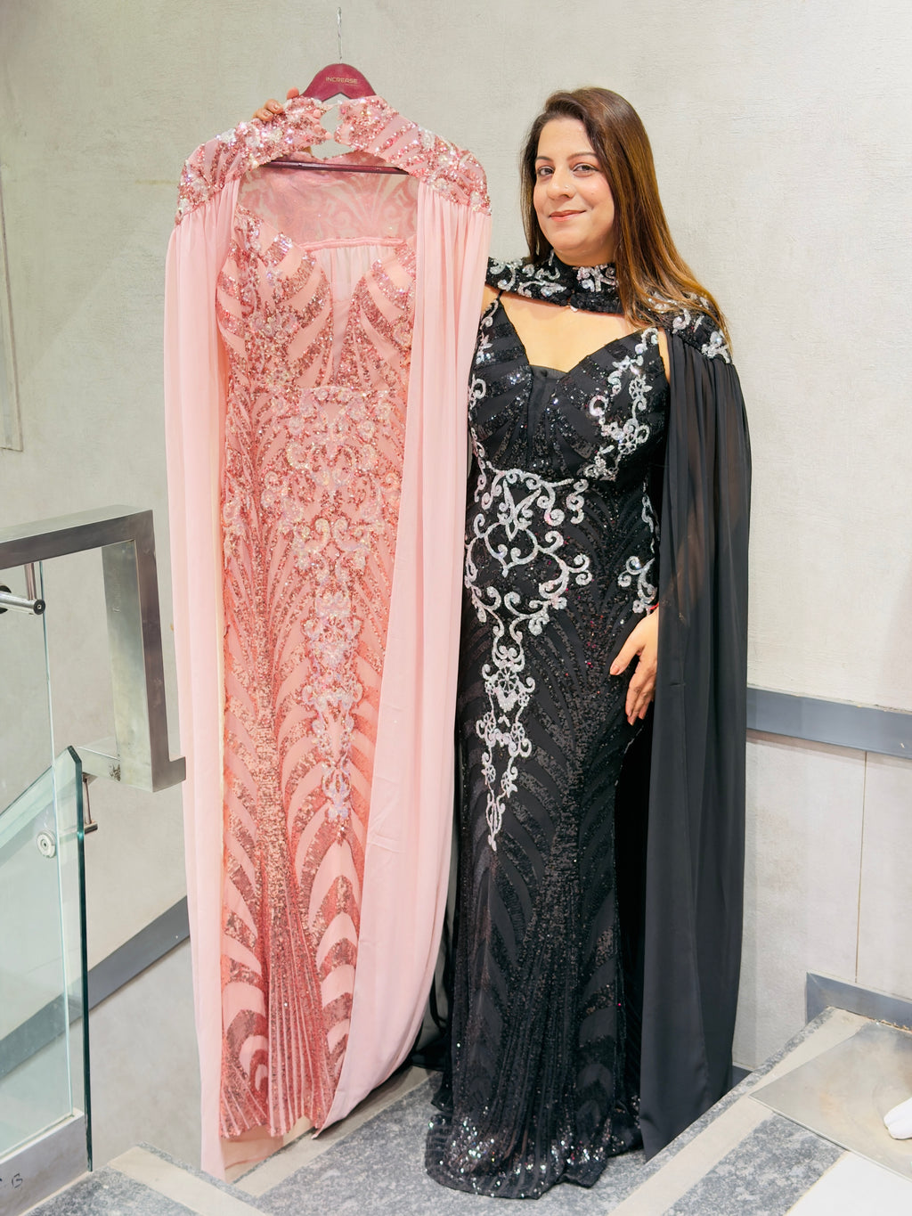 Long sequence  Evening Dress – Elegant Wedding Wear | Increase Fashion