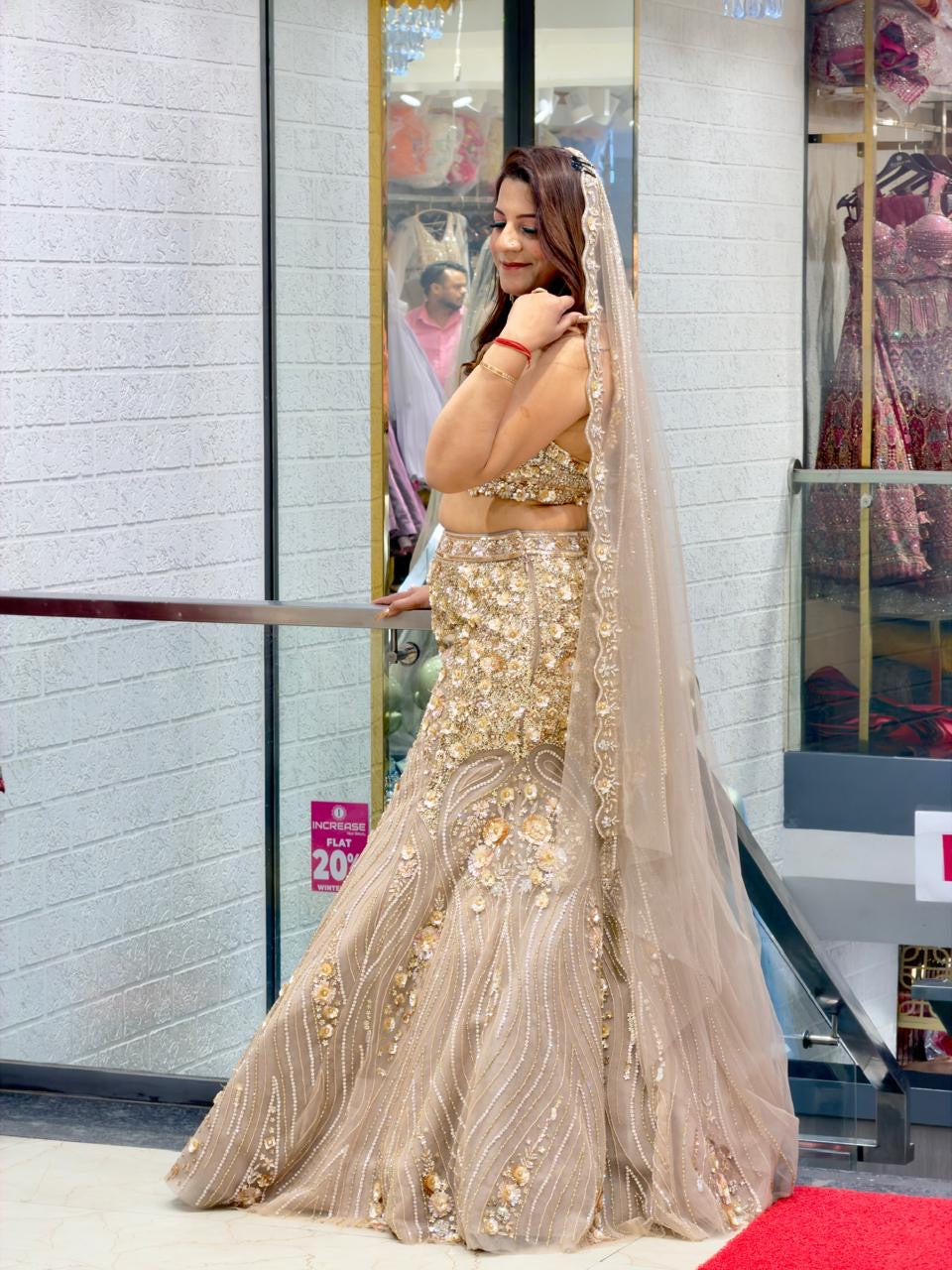 Modern Bride Style Outfit: Stunning Bridal & engagement Lehenga