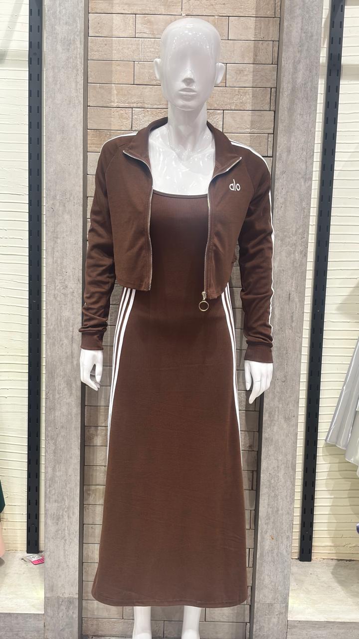 Buy Hosiery One Piece Women Dress with Jacket