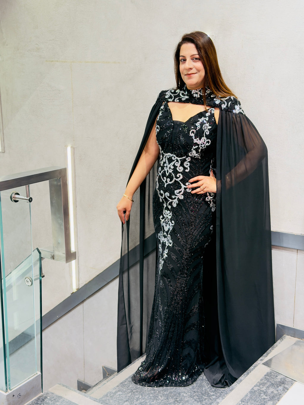Long sequence  Evening Dress – Elegant Wedding Wear | Increase Fashion