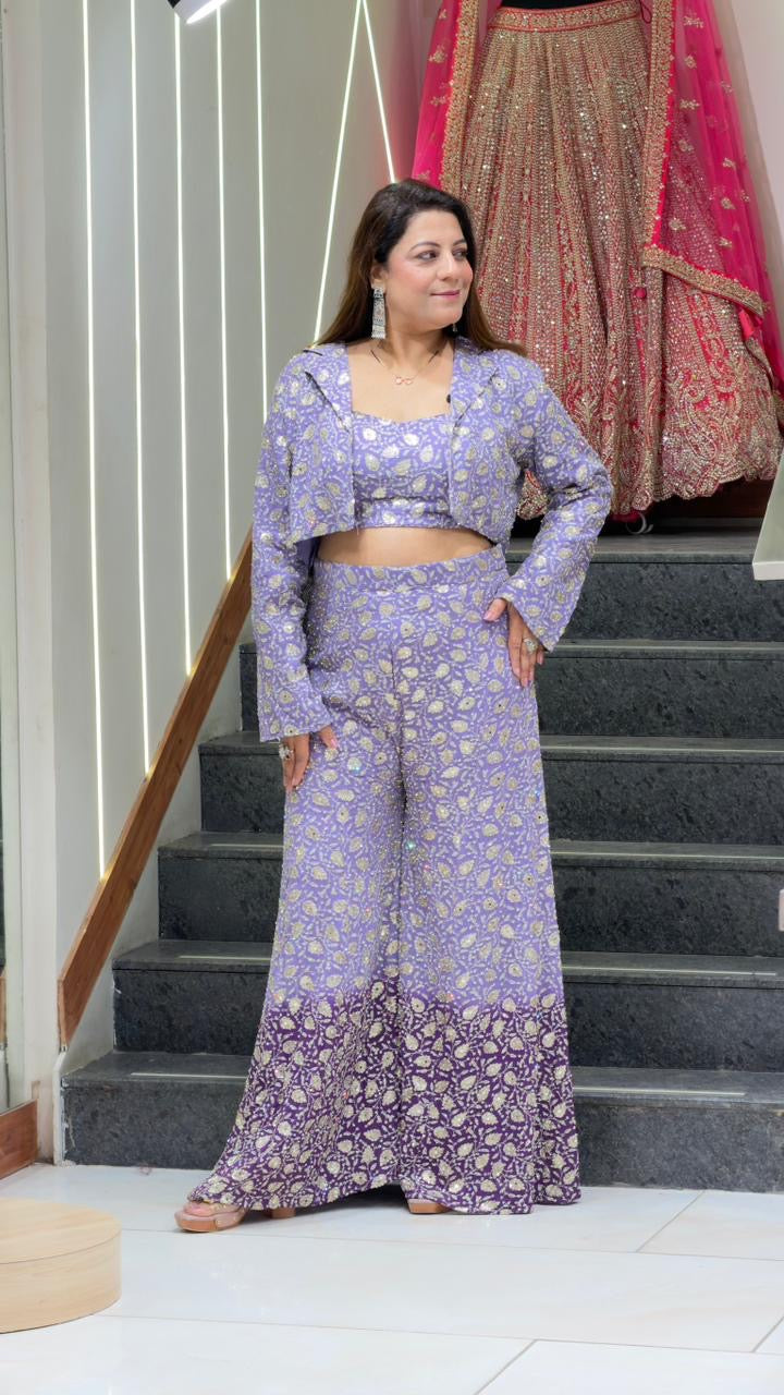 Crop top & Bottom with jacket