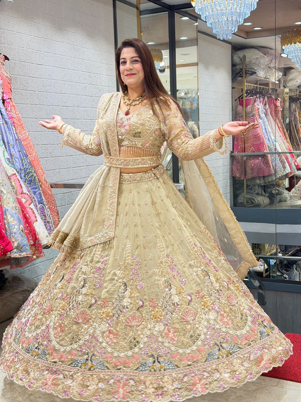 Modern Bride Style Outfit: Stunning Bridal & engagement Lehenga