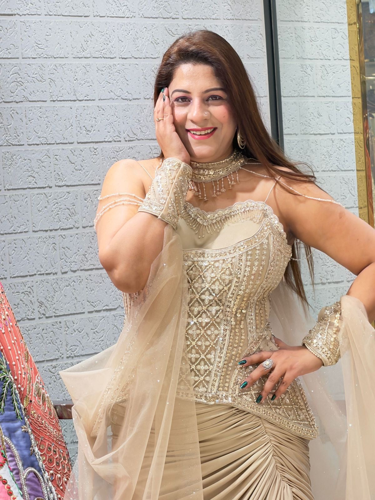 Modern Bride Style Outfit: Stunning Bridal & engagement Lehenga