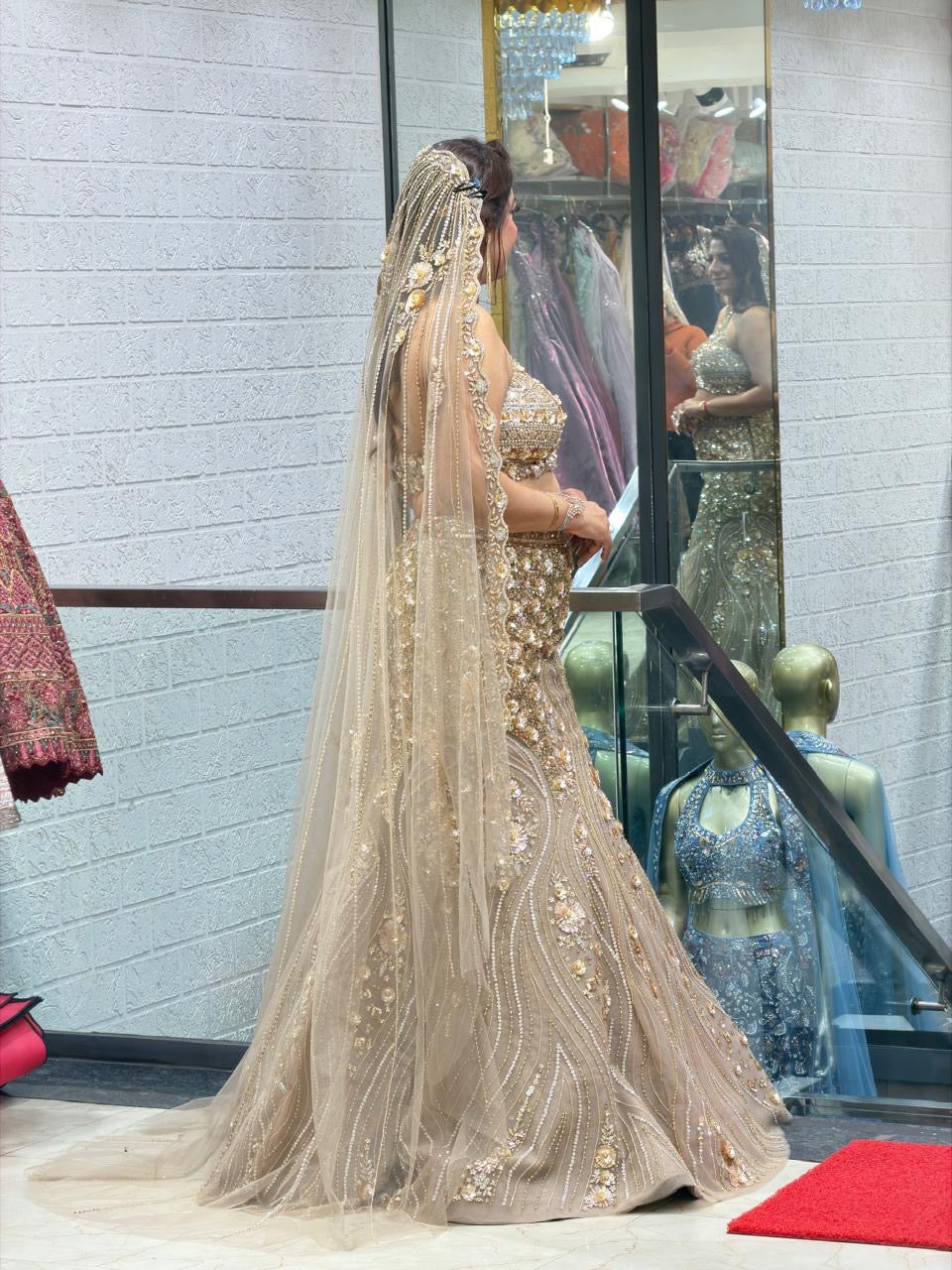 Modern Bride Style Outfit: Stunning Bridal & engagement Lehenga