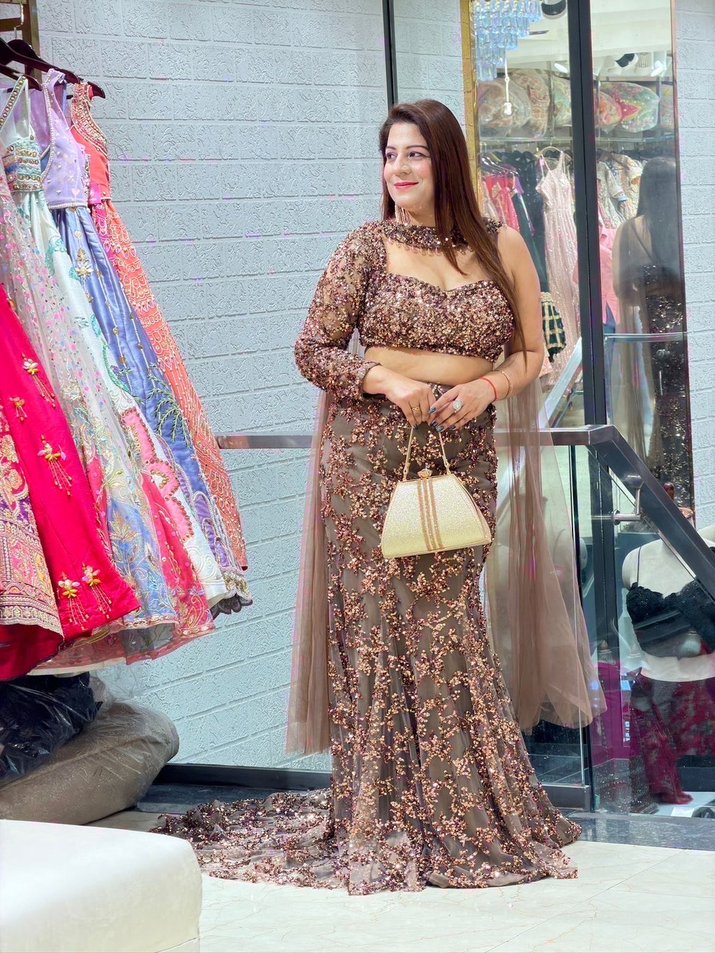 Modern Bride Style Outfit: Stunning Bridal & engagement Lehenga