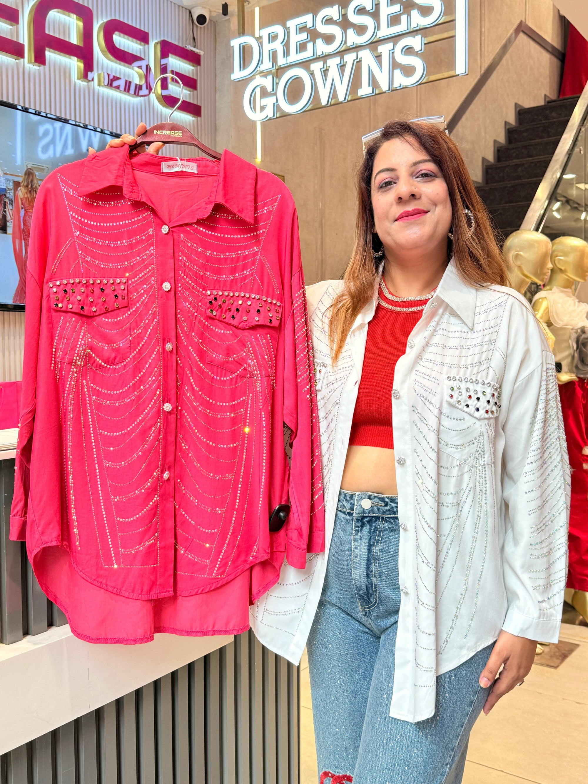 Women’s & Girls Casual Shirts with Regular and Classic Denim Bottoms