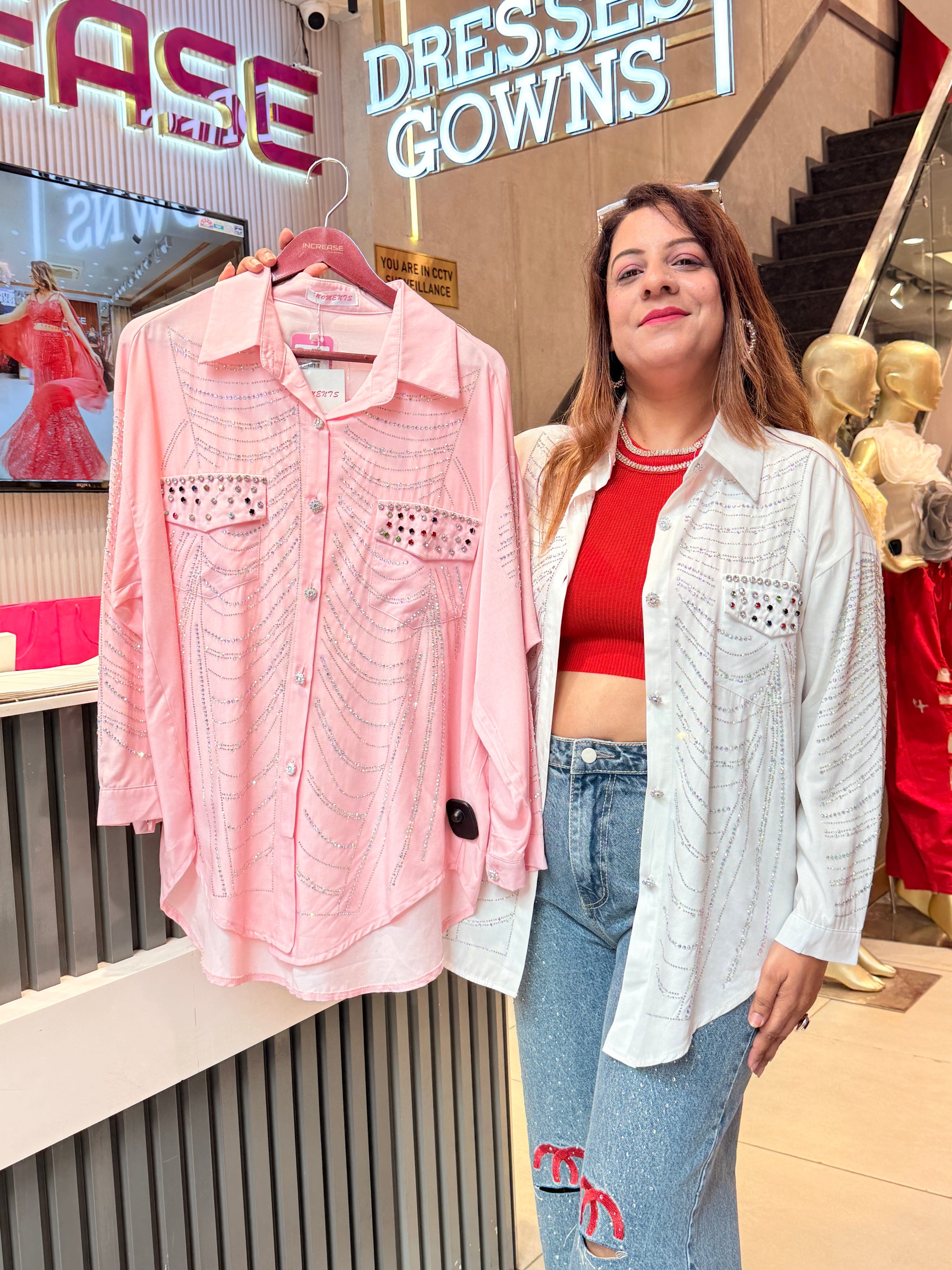 Women’s & Girls Casual Shirts with Regular and Classic Denim Bottoms