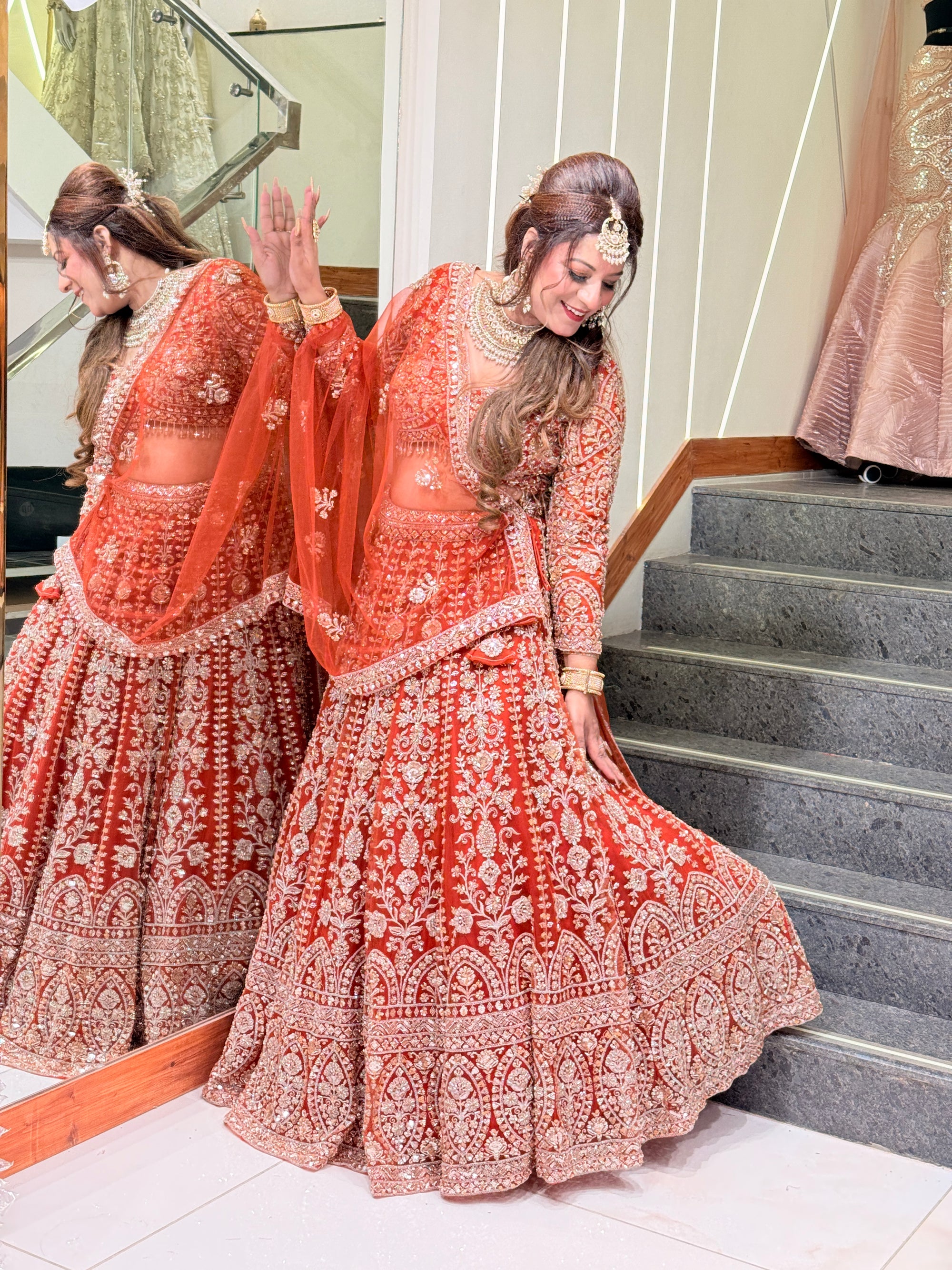 Bridal Designer Embroidered Lehenga Choli with Dupatta