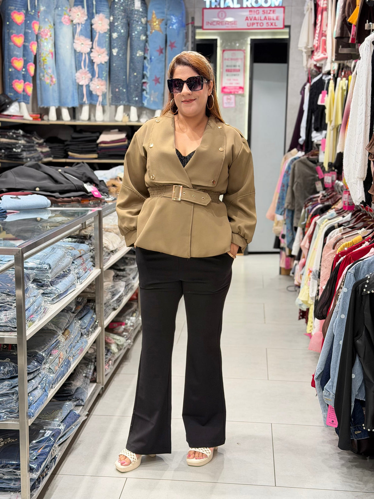 Chic Belted Utility Jacket Top  | Increase Fashion
