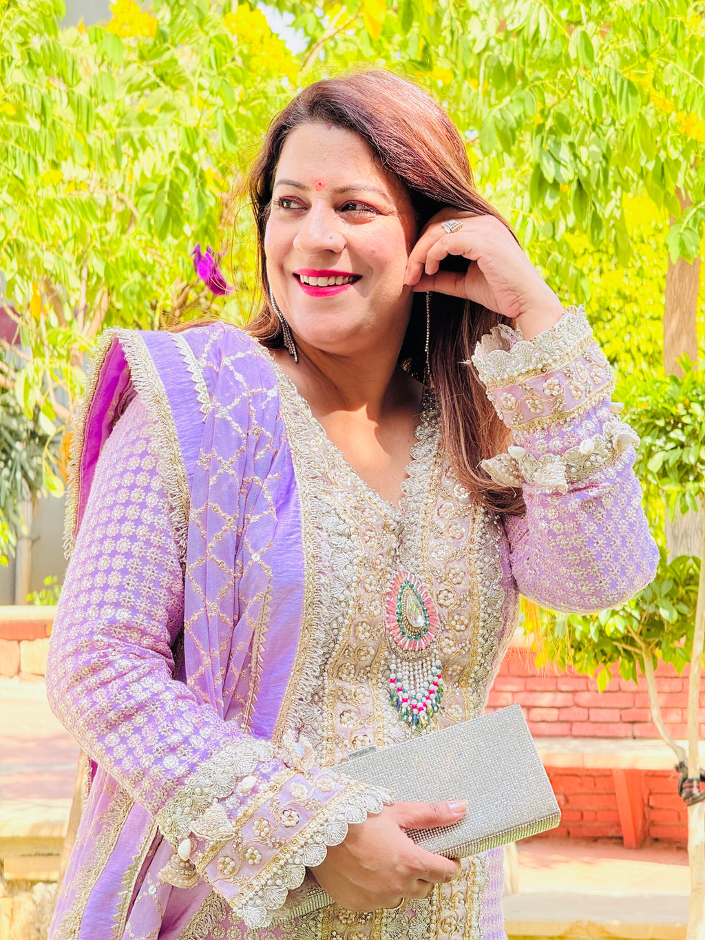 New Designer Lucknow Fabric Palazzo with Dupatta