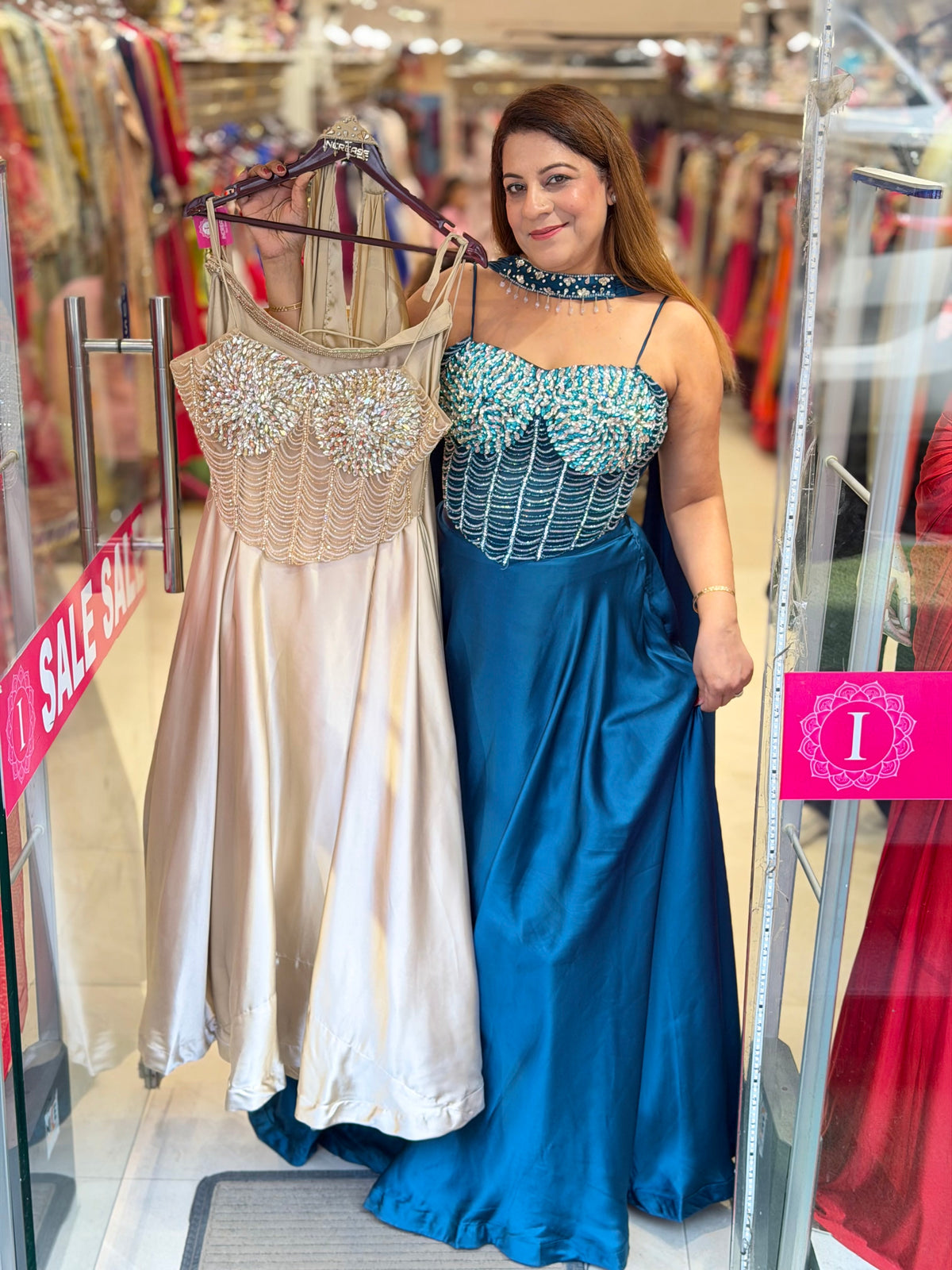 Crystal-Embellished Corset Top with Flowing Saree Skirt Set | Increase Fashion