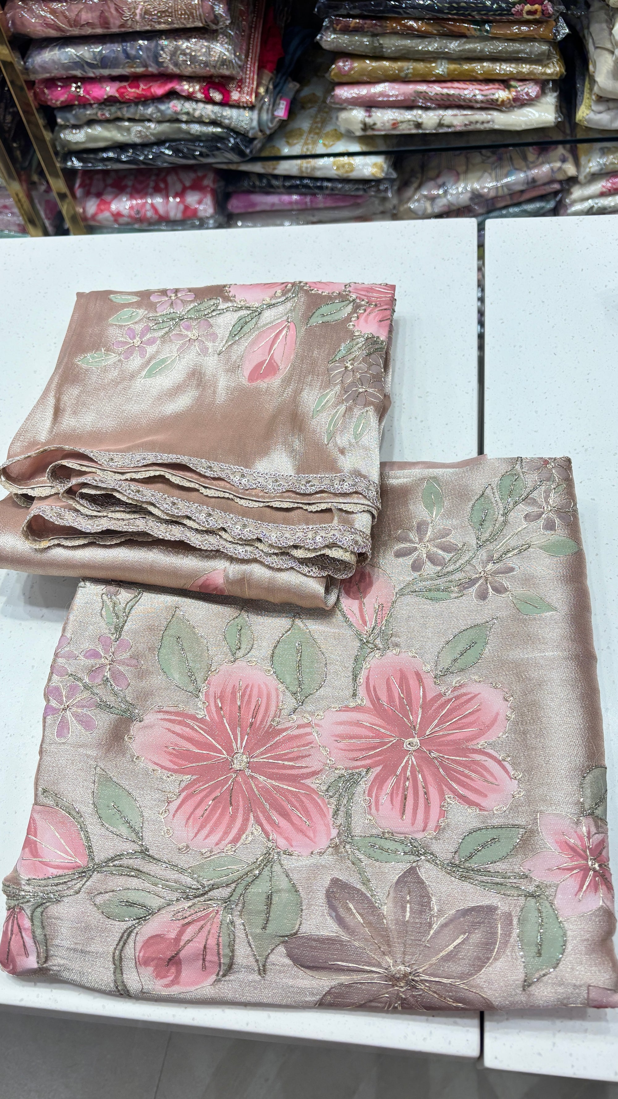 Women's Crepe Silk Unstitched Suit – Elegant & Premium