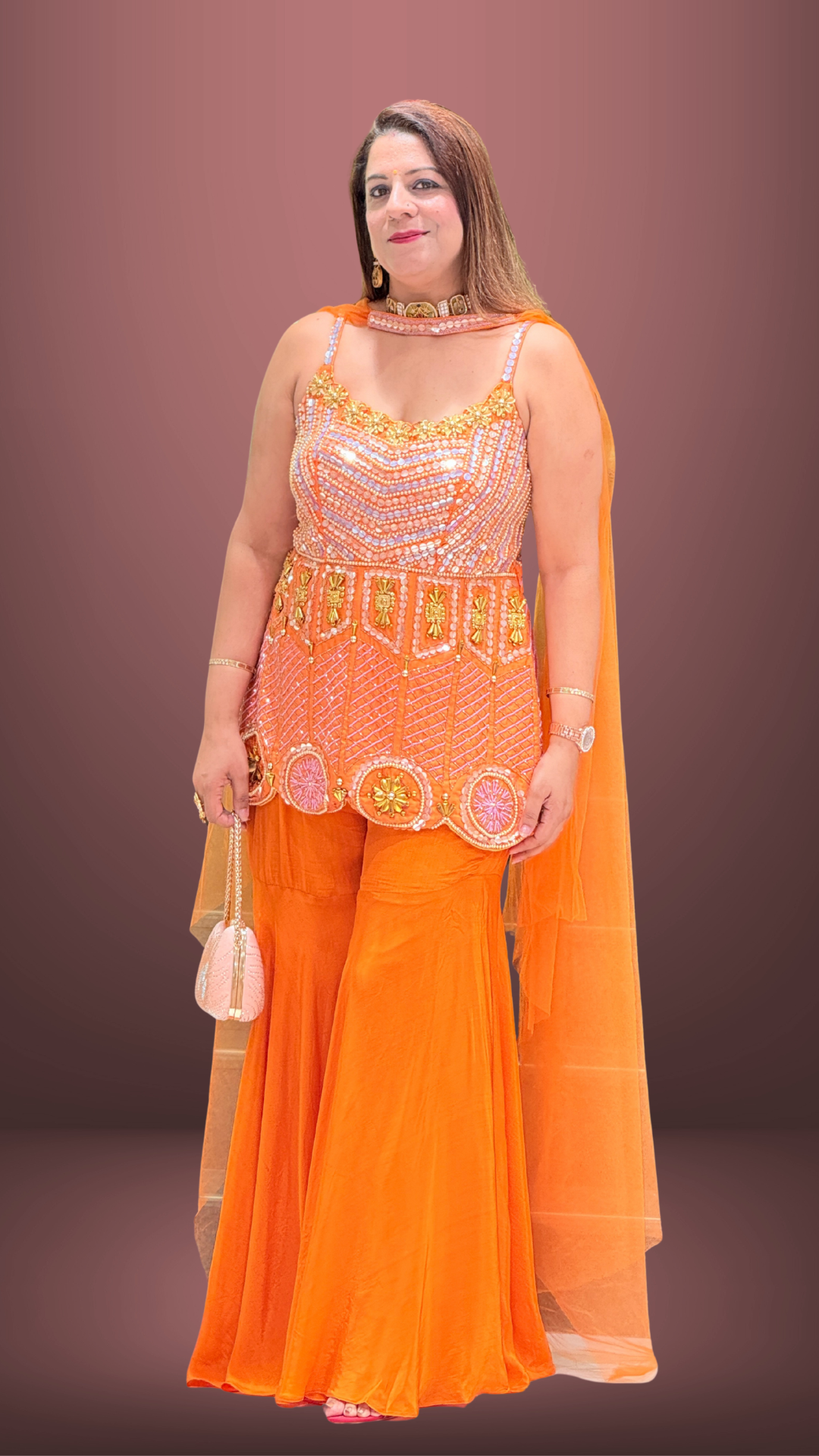 Buy Women's Embroidered Organza Kurti with Palazzo & Dupatta | Increase Fashion