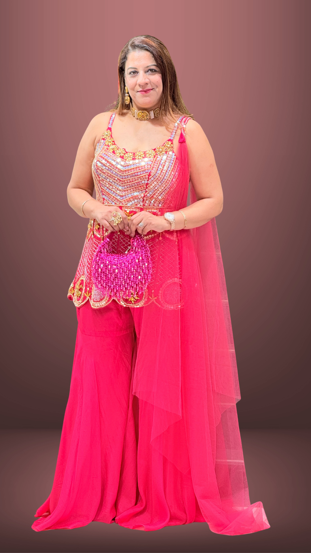 Buy Women's Embroidered Organza Kurti with Palazzo & Dupatta | Increase Fashion