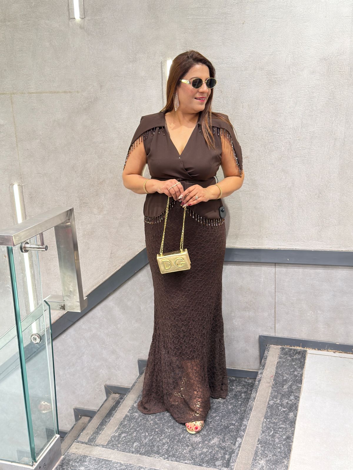 Regal Luxe Embellished Designer Party Wear Evening Gown for Women