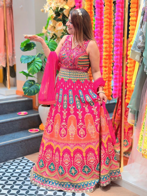 Anarkali Fully Designer Embroidered Lehenga for Women