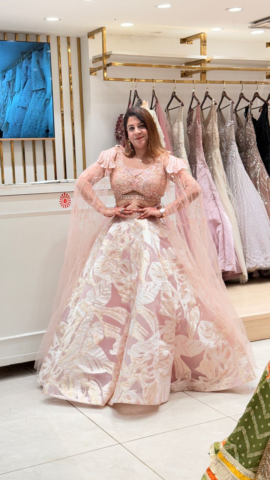 Blush Pink Embroidered Lehenga Set