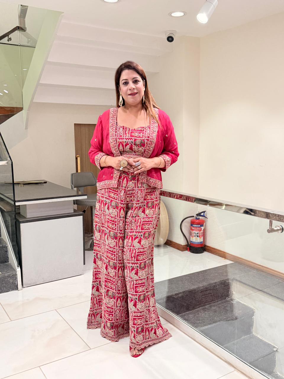 Premium Organza Indo-Western Dress