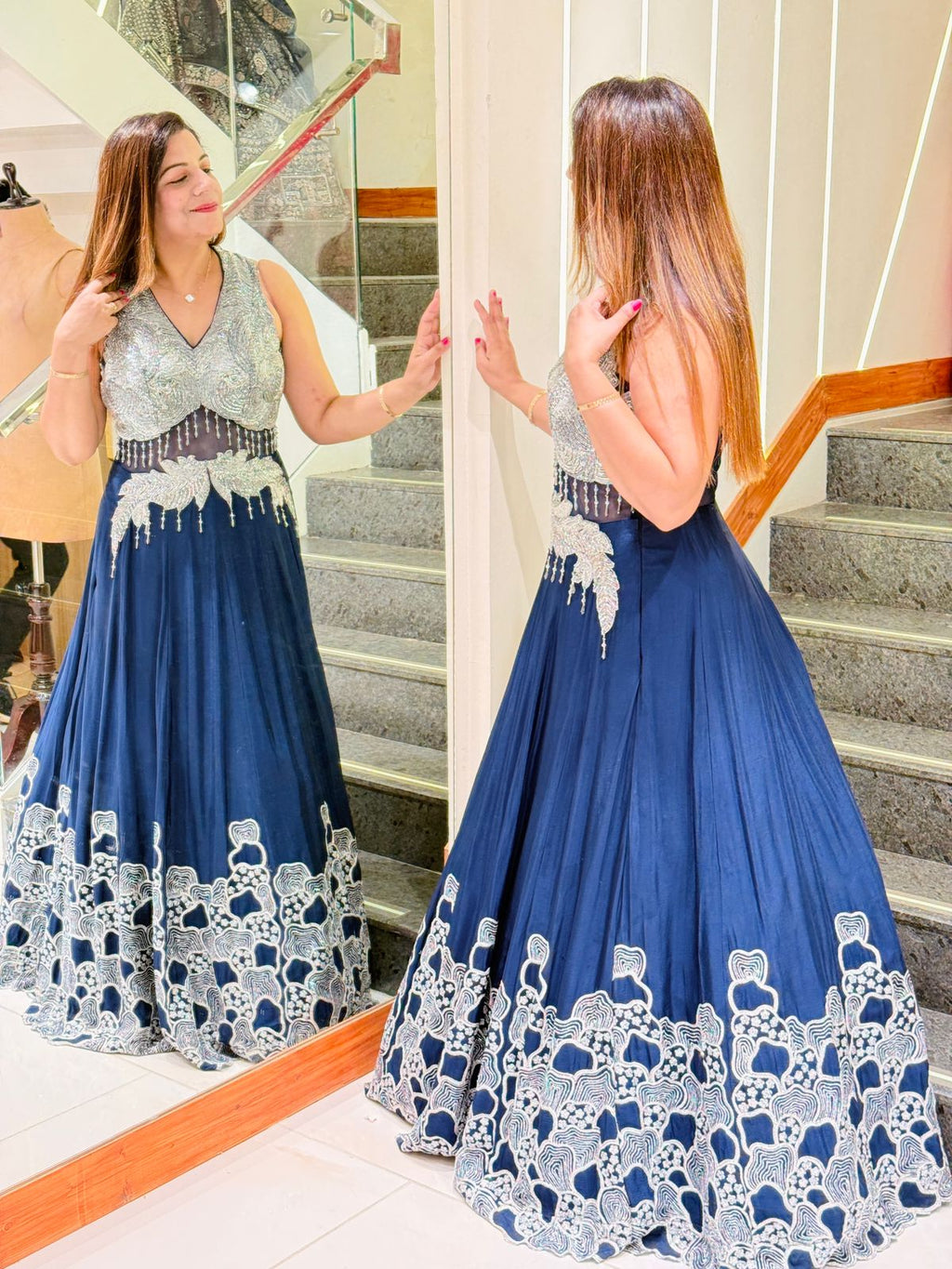 Delightful Light weight designer Gown