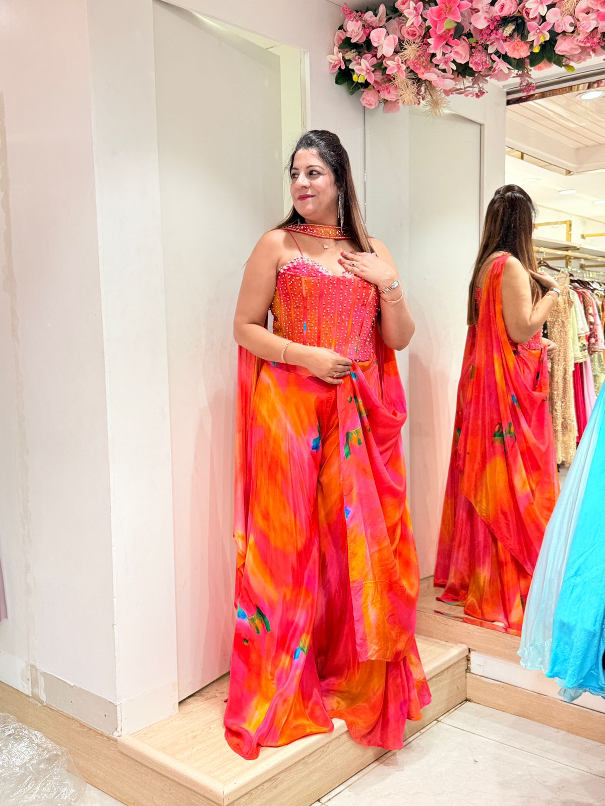 Multi-Color Plazo Set for Women