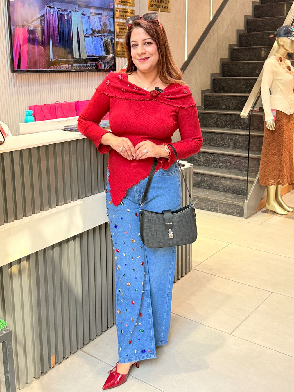 Knitting Fabric Designer Top for Women