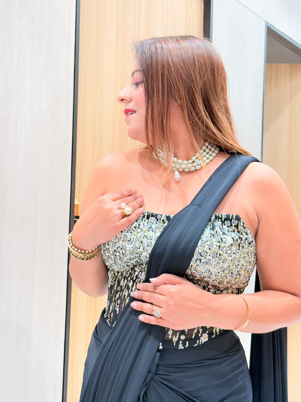 New Trendy Co-ord Set Saree for Women