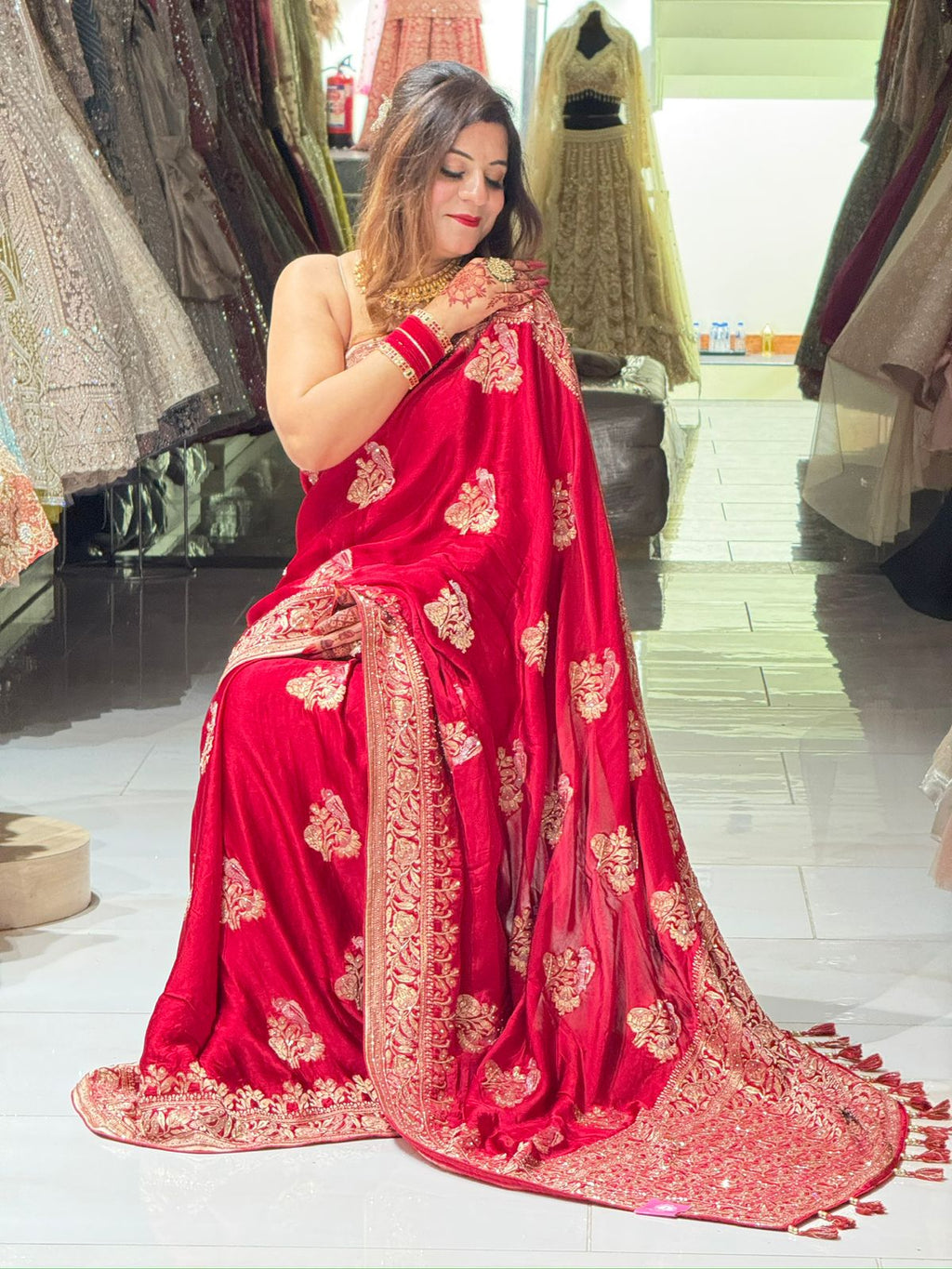 Elegant Satin Silk Saree
