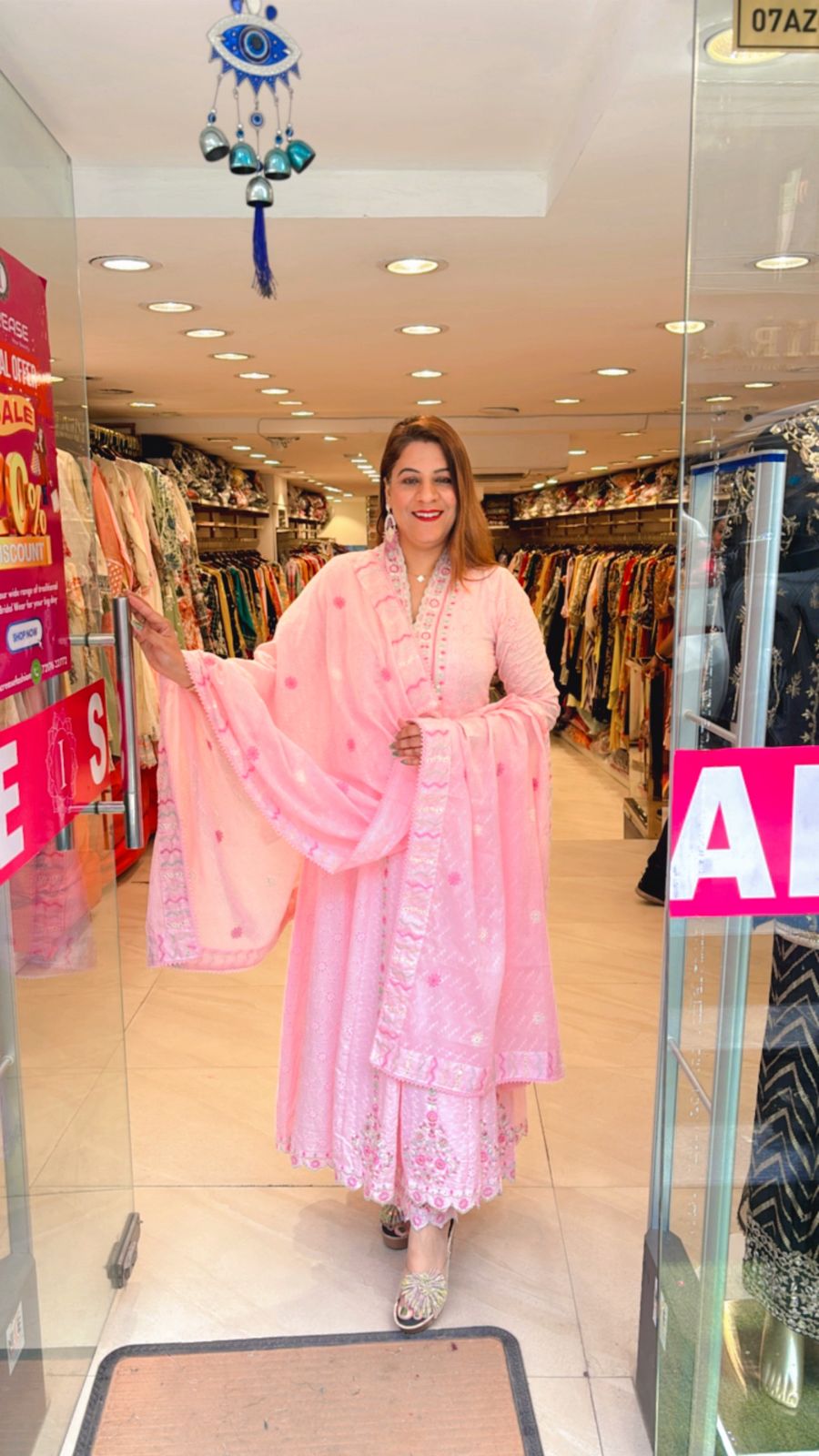 Gorgeous Pink Color Sequence Work Anarkali Suit