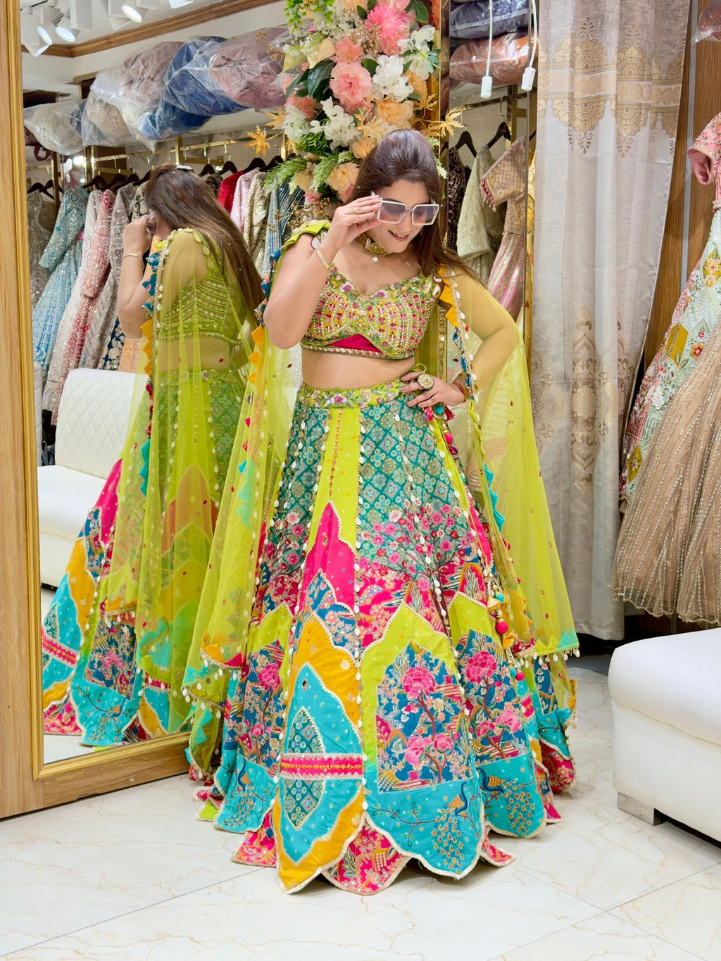 Multicolor Premium Silk Lehenga | Increase Fashion