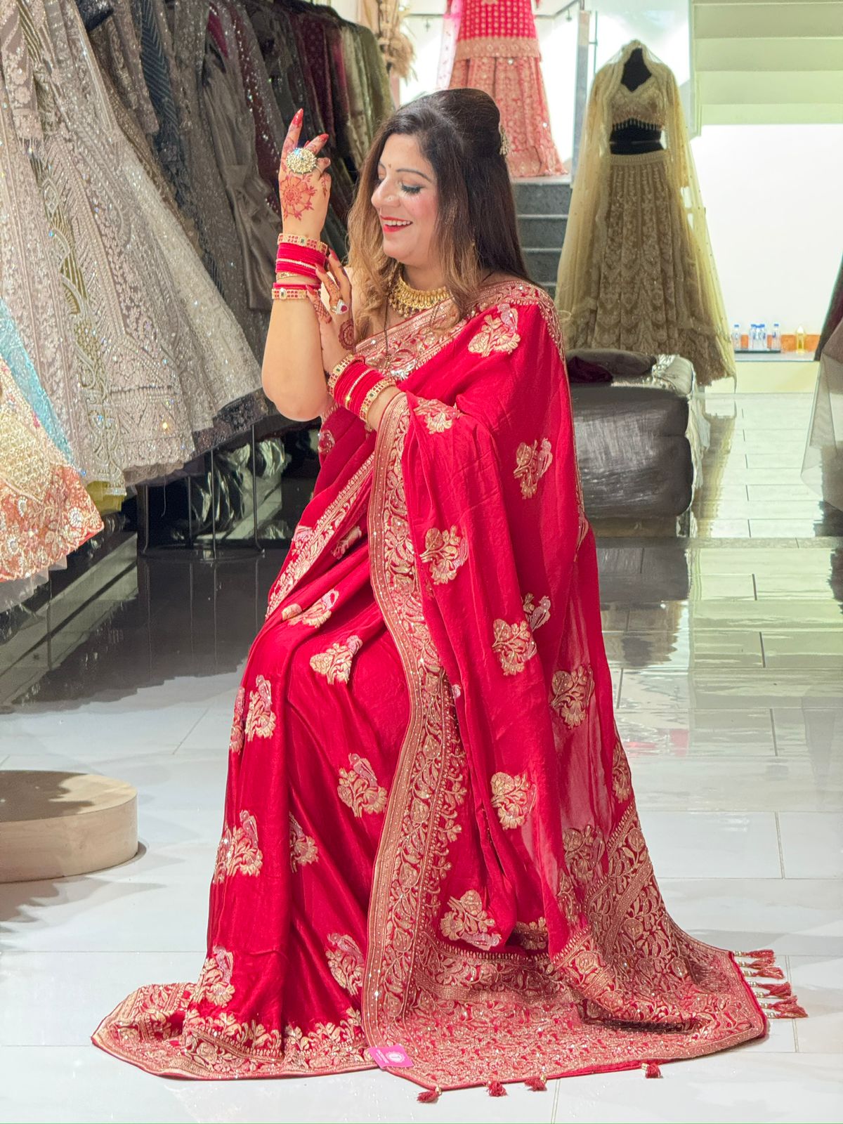 Elegant Satin Silk Saree