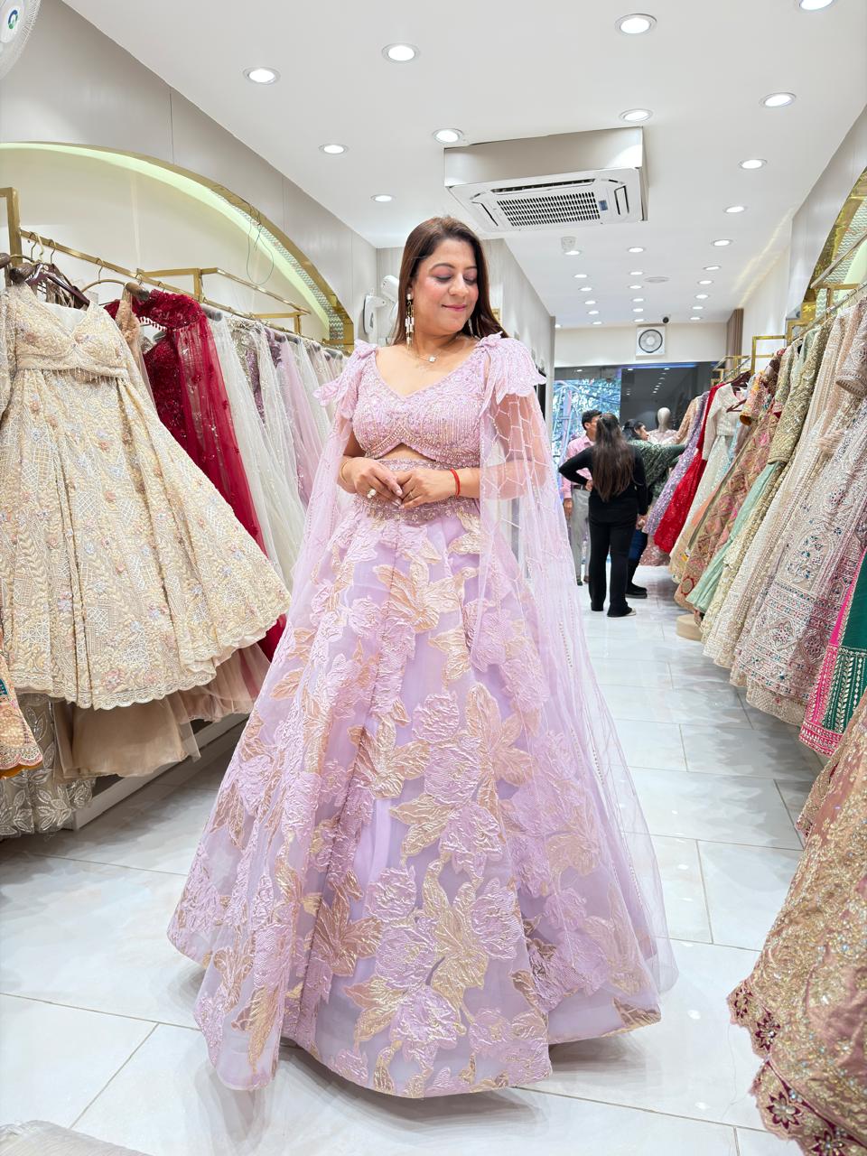 Stylish Lavender Pink Lehenga for Women | Increase Fashion