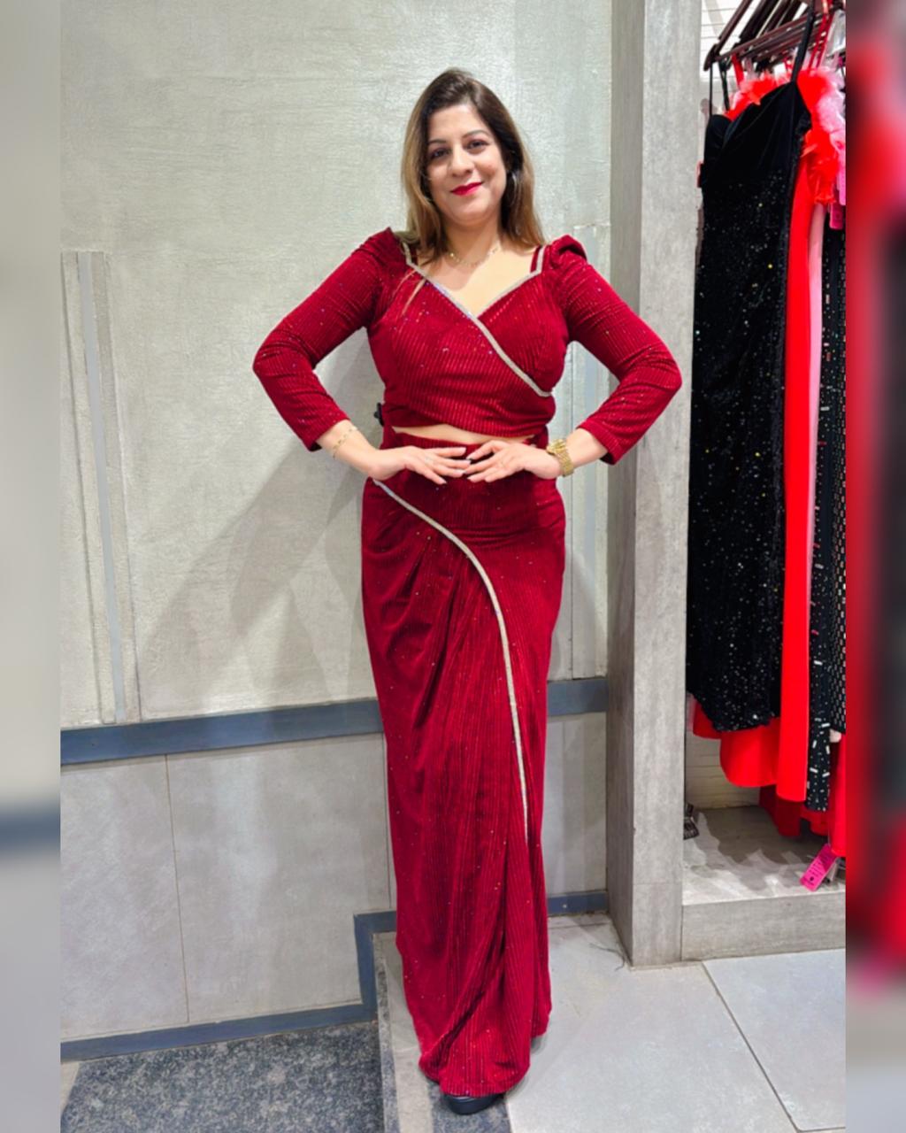 Designer Top and Long Skirt Set for Women