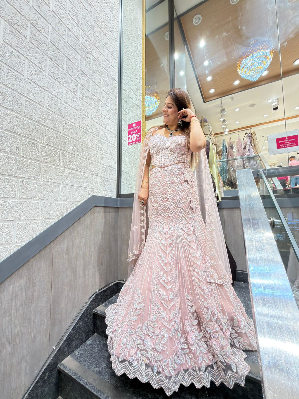 Pretty Baby Pink Soft Net Sequin Embroidered Lehenga Choli