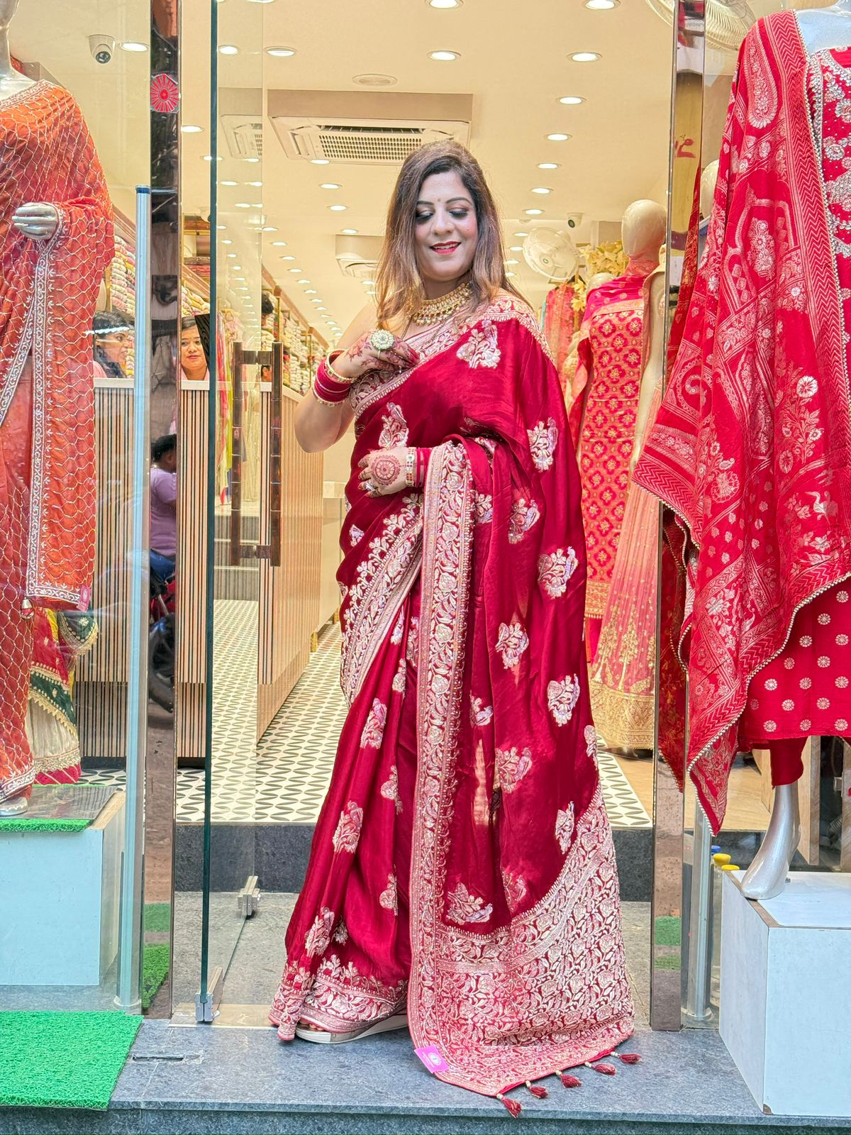 Elegant Satin Silk Saree