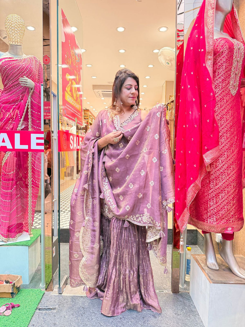 Readymade Suit Sharara – Luxe Silk Elegance