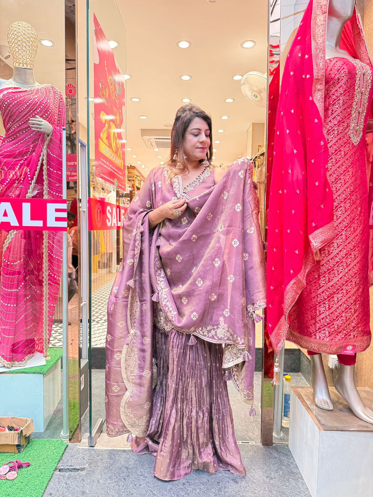 Readymade Suit Sharara – Luxe Silk Elegance