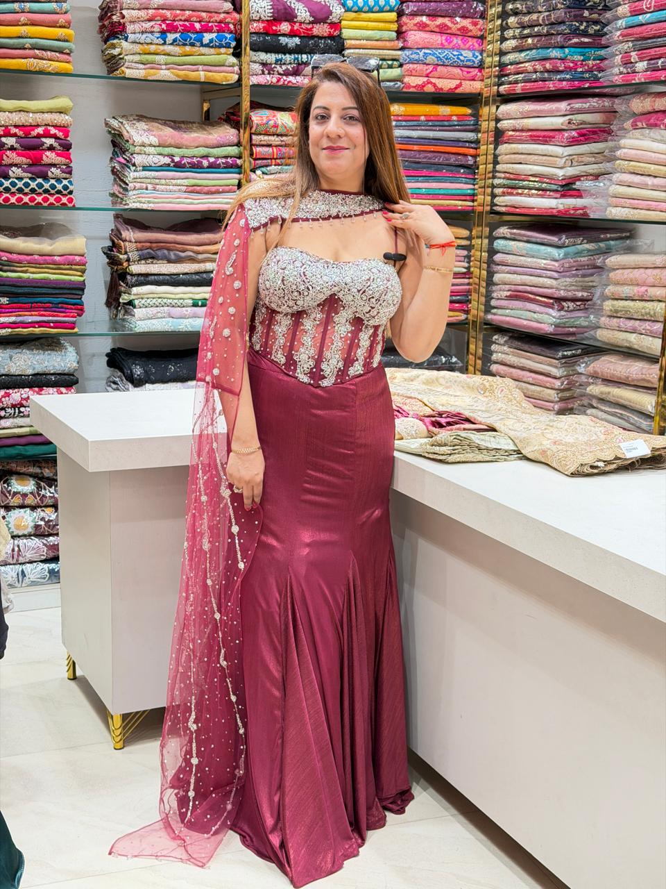 Buy Lycra Fabric Thread Work Lehenga | Increase Fashion