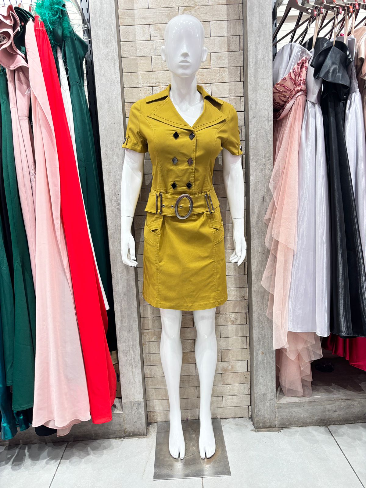 Stylish Belted Shirt Dress for Women & Girls