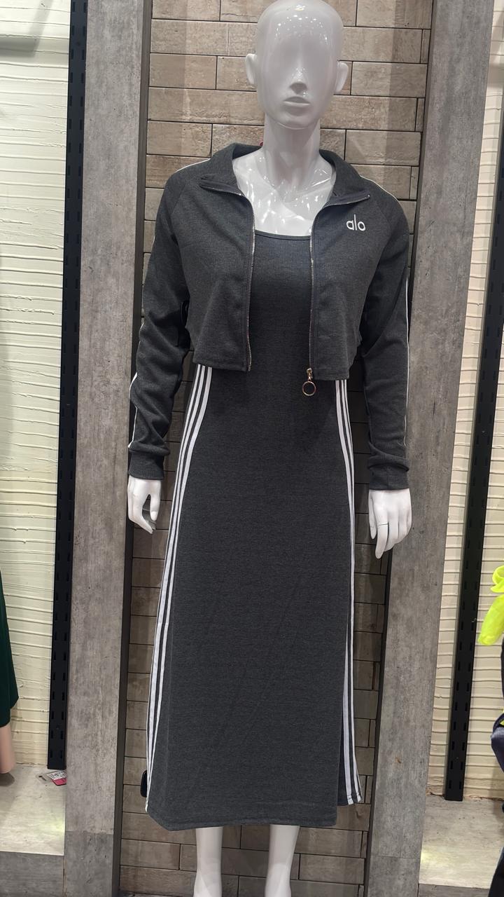Buy Hosiery One Piece Women Dress with Jacket