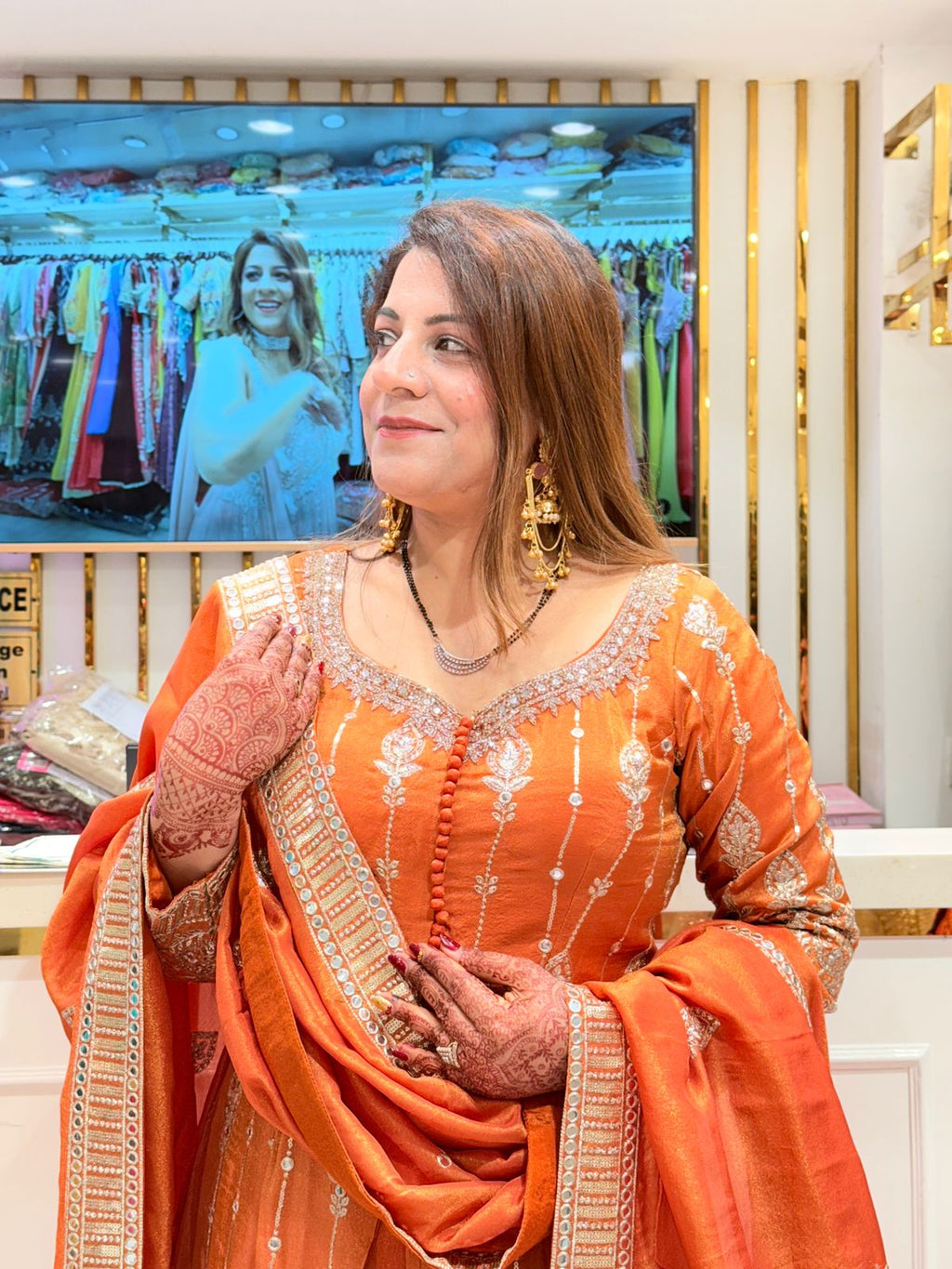 Buy Women's Traditional Orange Sharara Suit Set