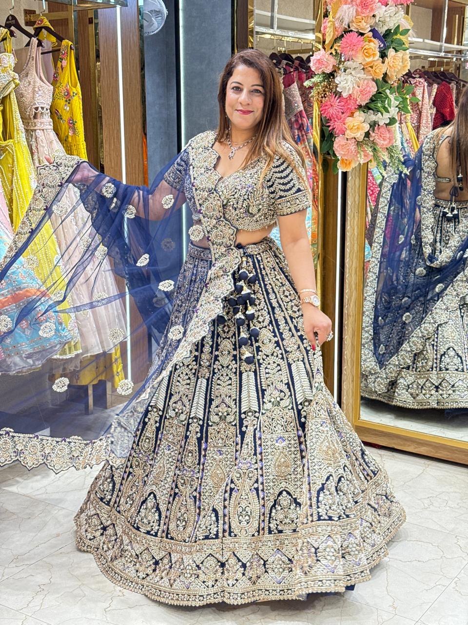 Women’s Handwork Premium Net Designer Lehenga