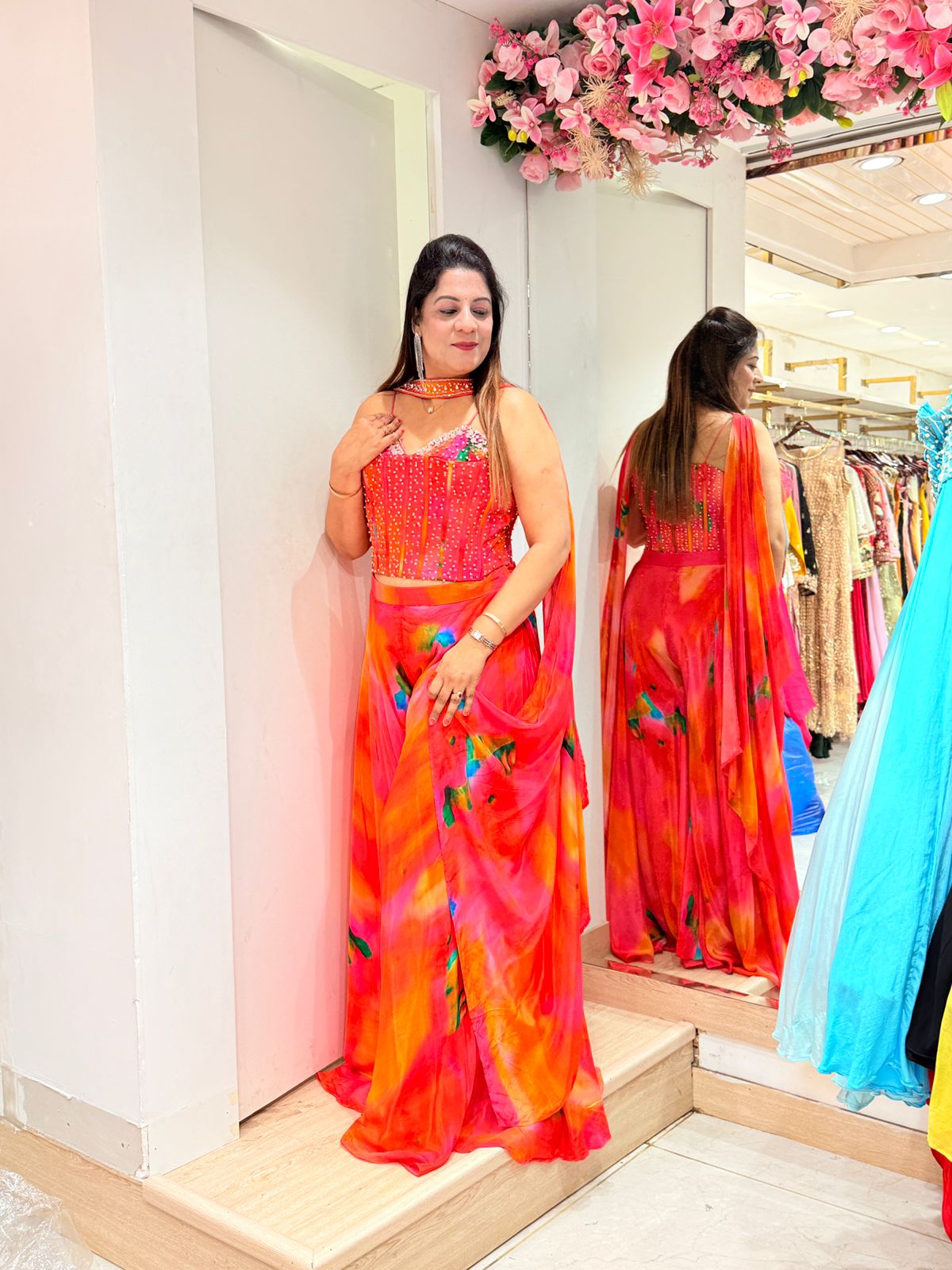 Multi-Color Plazo Set for Women