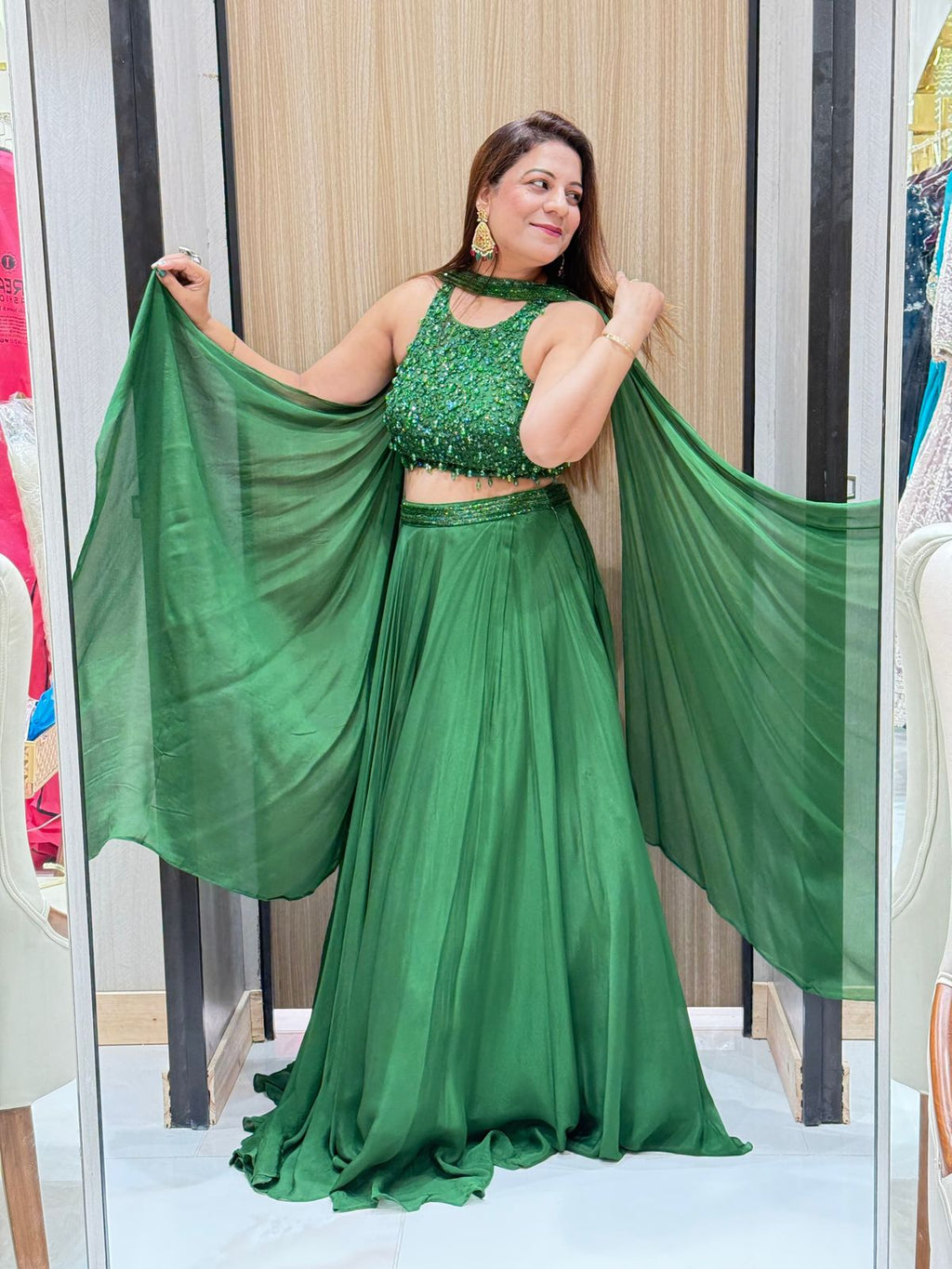 Stylish Floral Embroidered Lehenga Set | Increase Fashion