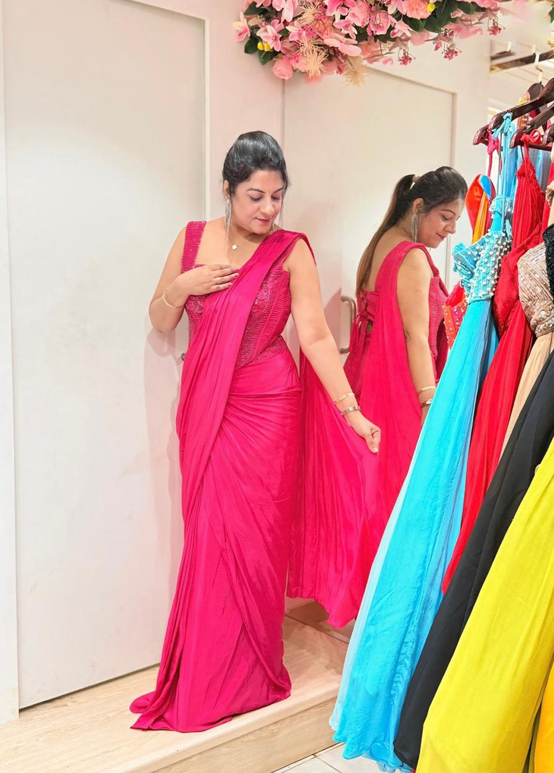 Buy Pink Saree for Women by Increase Fashion