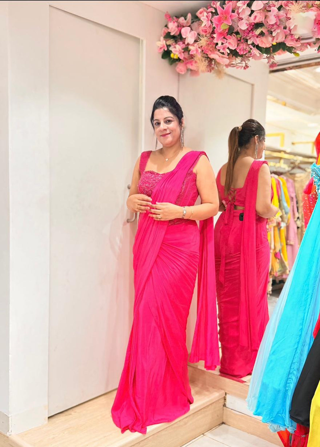 Buy Pink Saree for Women by Increase Fashion