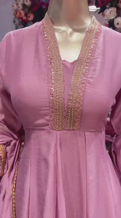 Royal Pink Designer Anarkali Suit